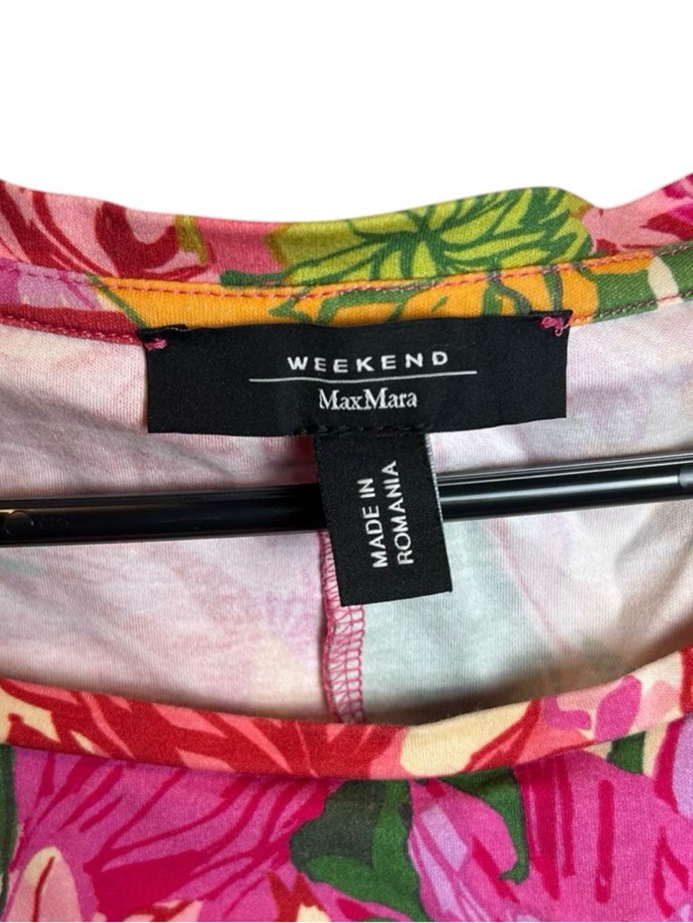 Max Mara Weekend Pink Floral 100% Cotton Jersey Dress - Picture 4 of 5